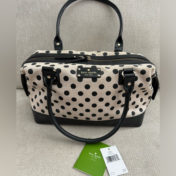 kate spade Bags Kate Spade Belletown Naturalblack Spot Justina
